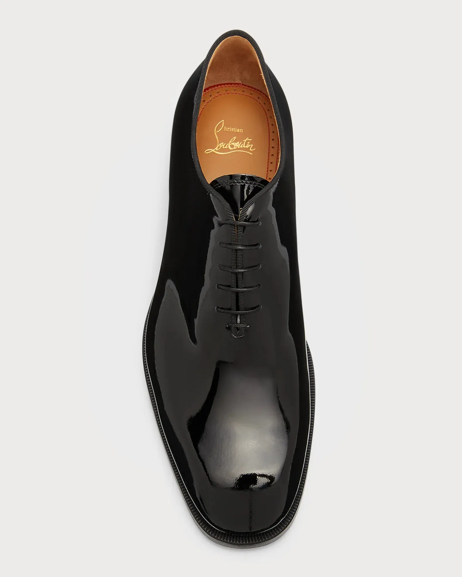 $1,145 CHRISTIAN LOUBOUTIN - *CORTEO* Black Patent Leather Oxfords - 10 US (43EU)