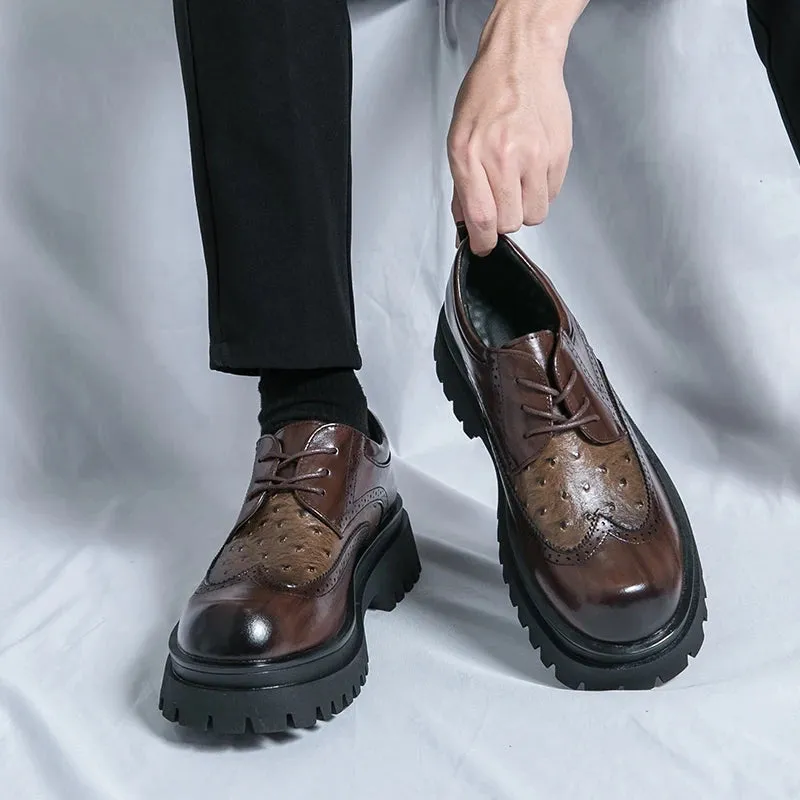Aidase Italian Patent Leather Mens Dress Shoes Luxury Brand Handmade Fashion Platform Elegant Genuine Leather Wedding Oxfords Shoes Man