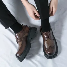 Aidase Italian Patent Leather Mens Dress Shoes Luxury Brand Handmade Fashion Platform Elegant Genuine Leather Wedding Oxfords Shoes Man