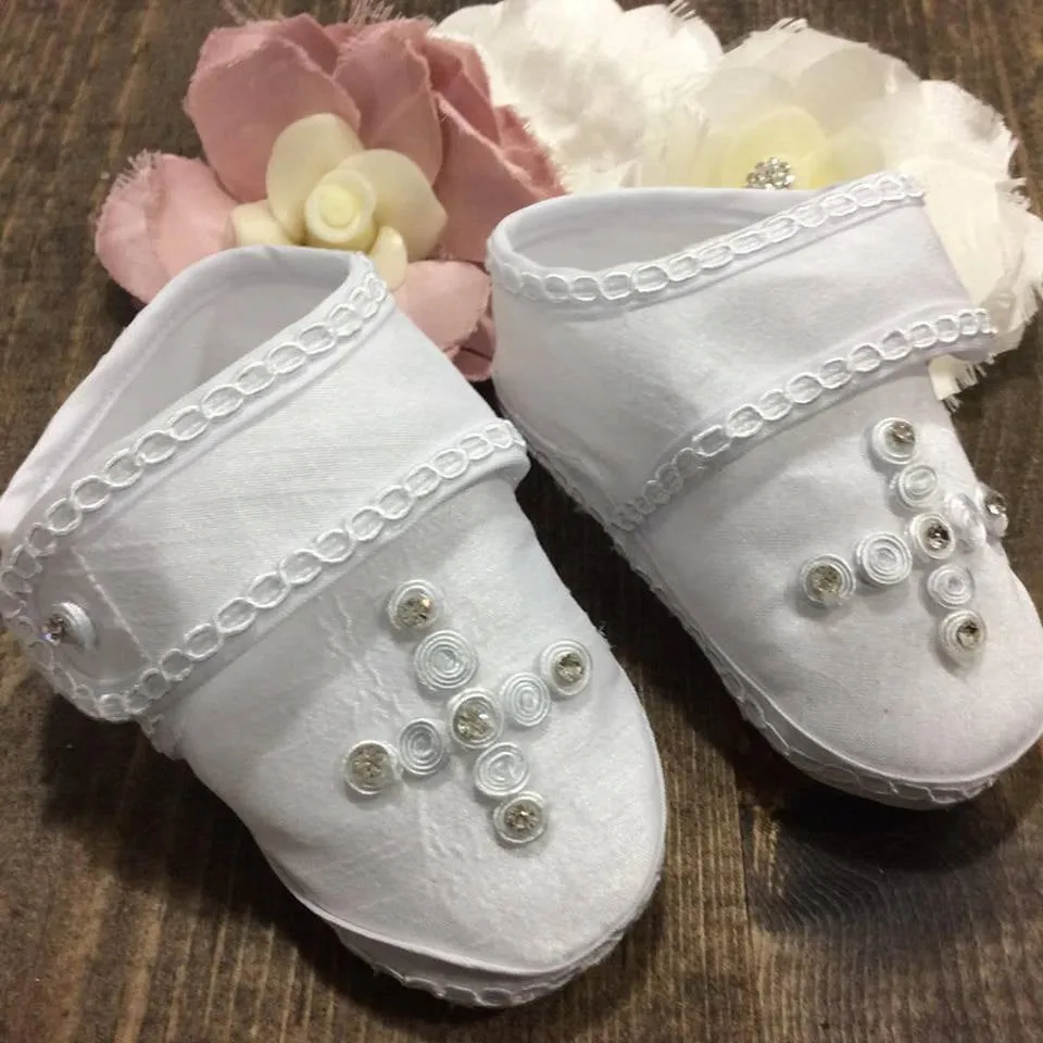 Baby boy baptism shoes WHITE (Ethan), Christening shoes, Ajuar, Bautizo