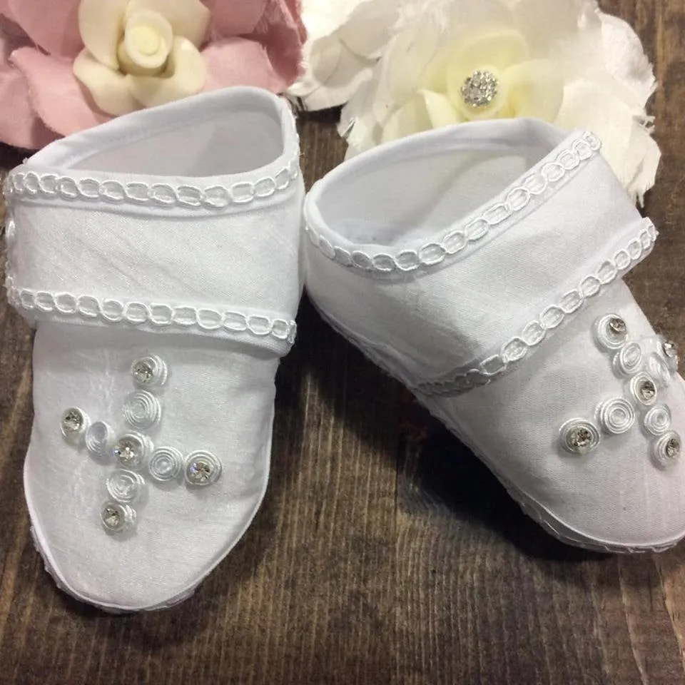 Baby boy baptism shoes WHITE (Ethan), Christening shoes, Ajuar, Bautizo