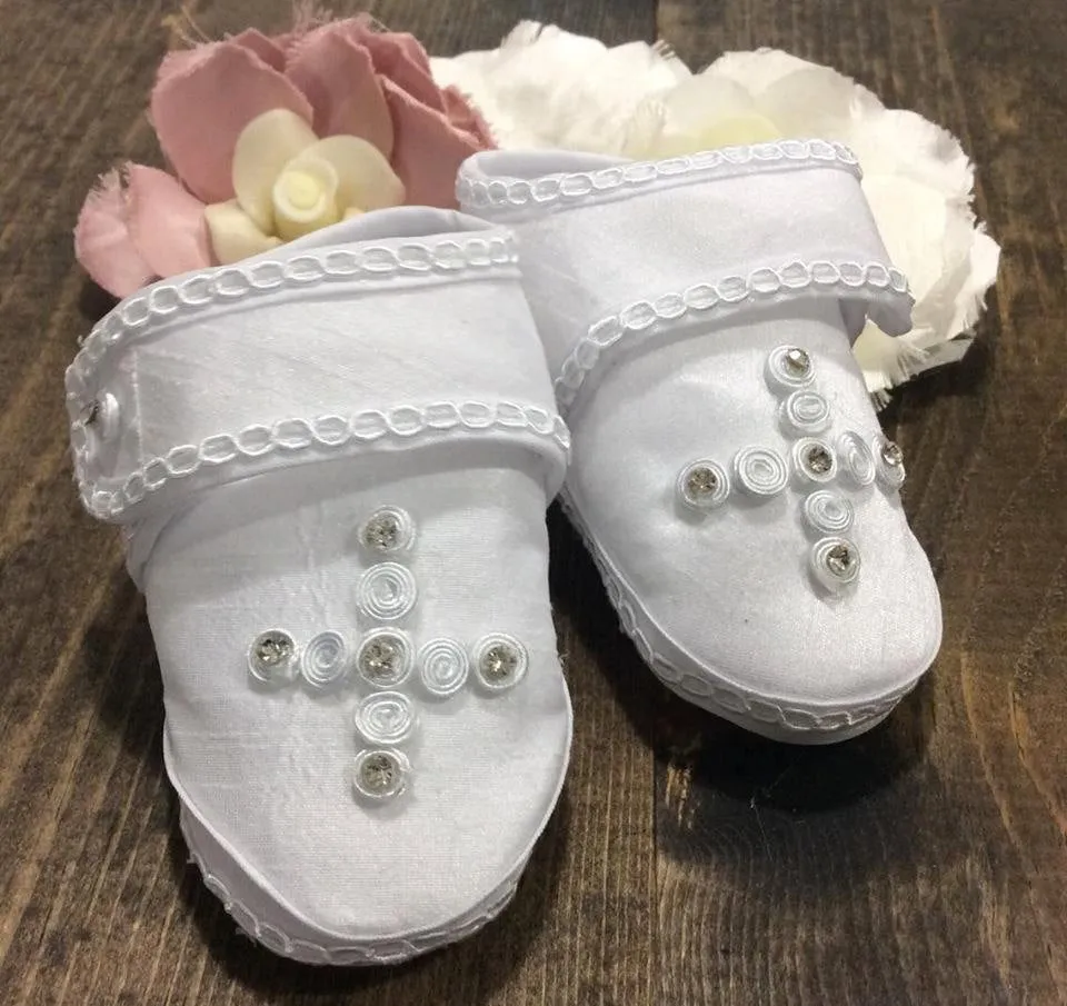 Baby boy baptism shoes WHITE (Ethan), Christening shoes, Ajuar, Bautizo
