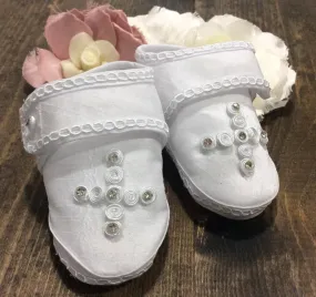 Baby boy baptism shoes WHITE (Ethan), Christening shoes, Ajuar, Bautizo