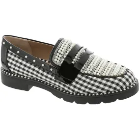 Betsey Johnson Womens Darian Patent Floral Print Loafers