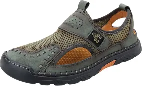 Closed Toe Mesh Hollow Out Breathable Lightweight Trail Walking Shoes Women's Sport Athletic Sandals Outdoor Hiking Sandals Casual Sandals Water Shoes