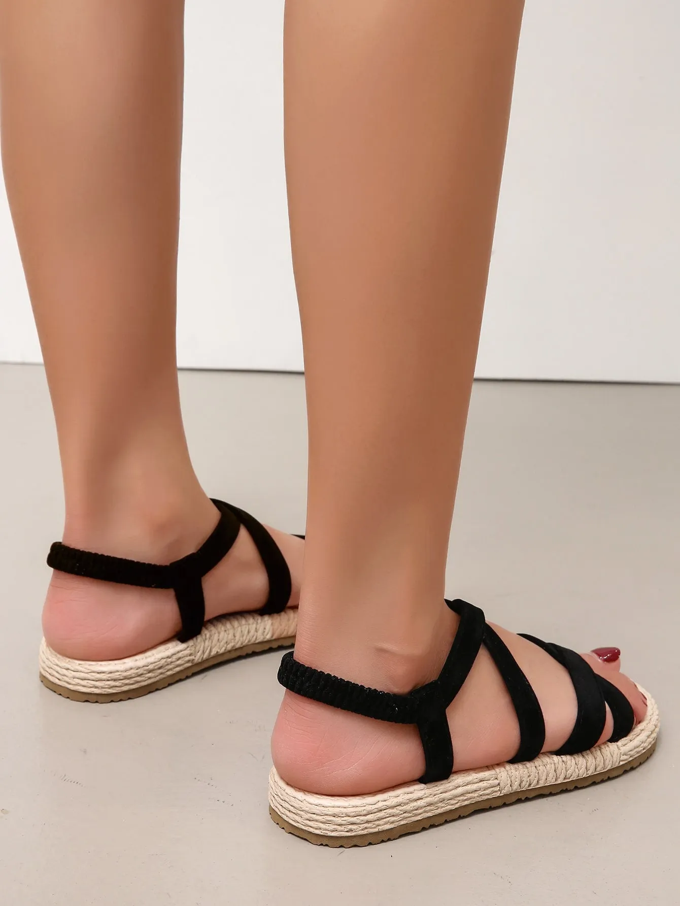 Cross Strap Slingback Sandals