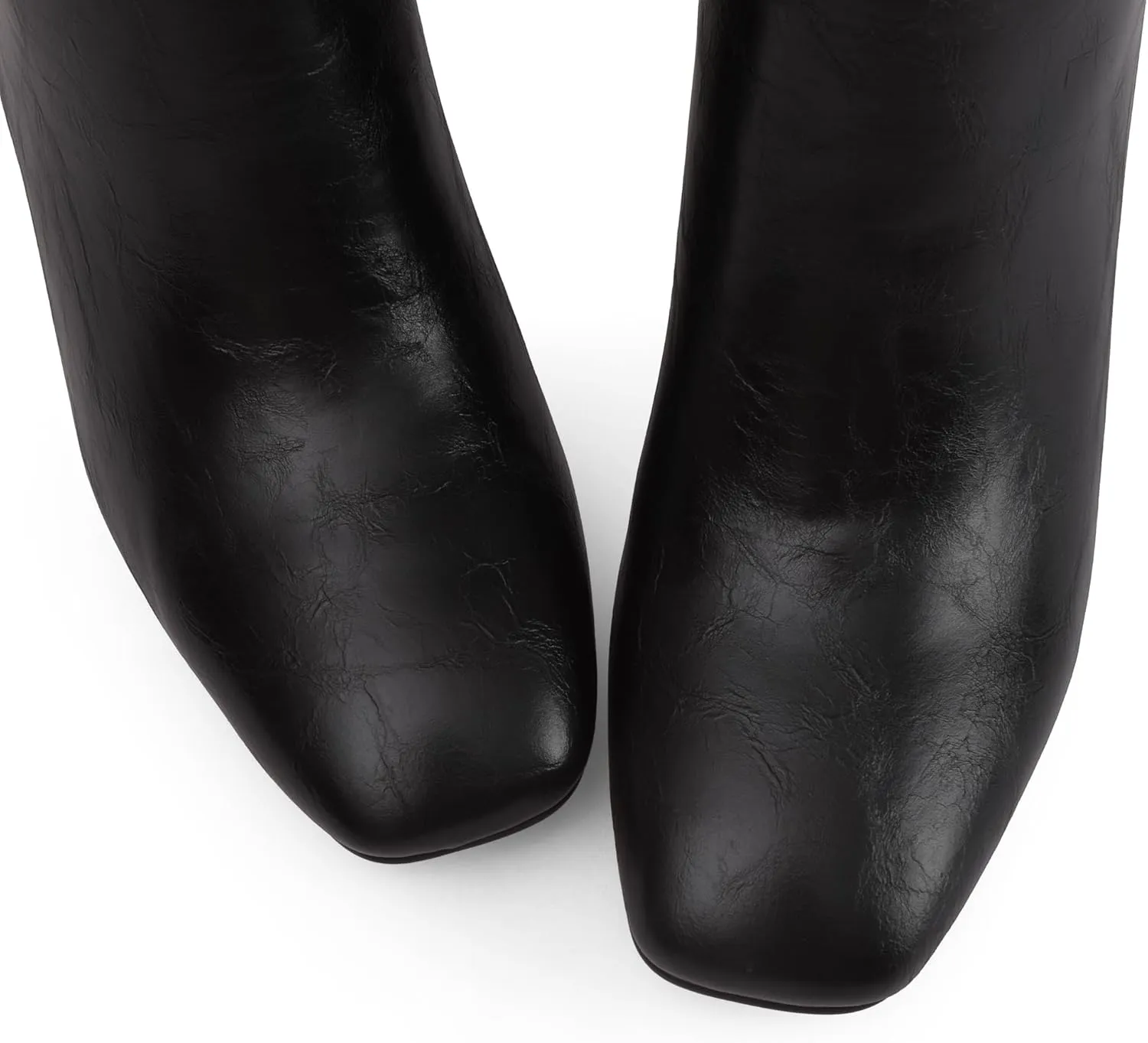 Knee High Boots for Women Square Toe and 3 IN Block Low Heel Boots Buckle Design Womens Fashion Tall Boots