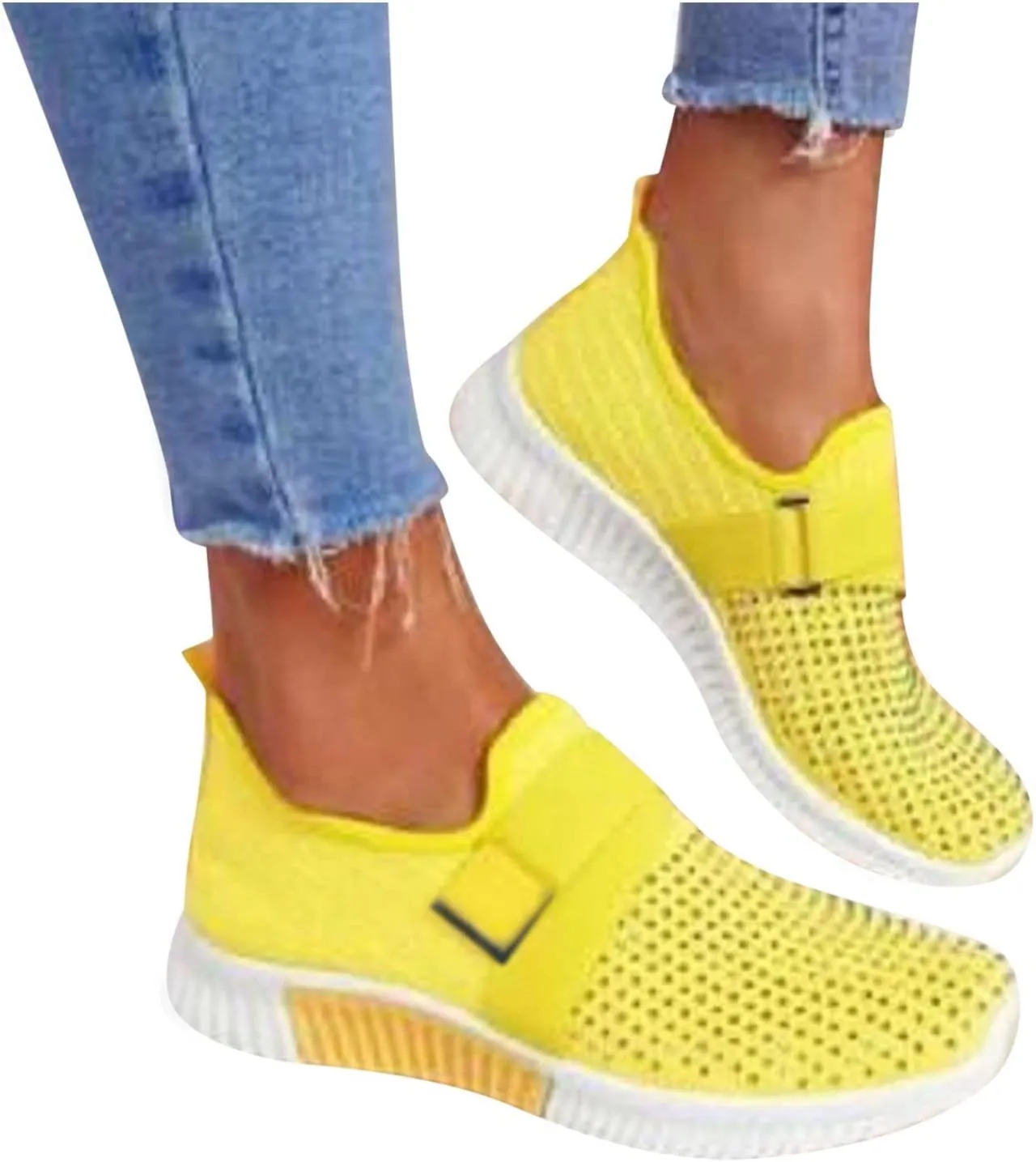 SBGMoSJ Women Sneakers Size 6 Wide Zapatos para Mujeres White High Top Canvas Shoes Women Platform Sneakers for Women 2023 Womens Walking Sneakers Slip On