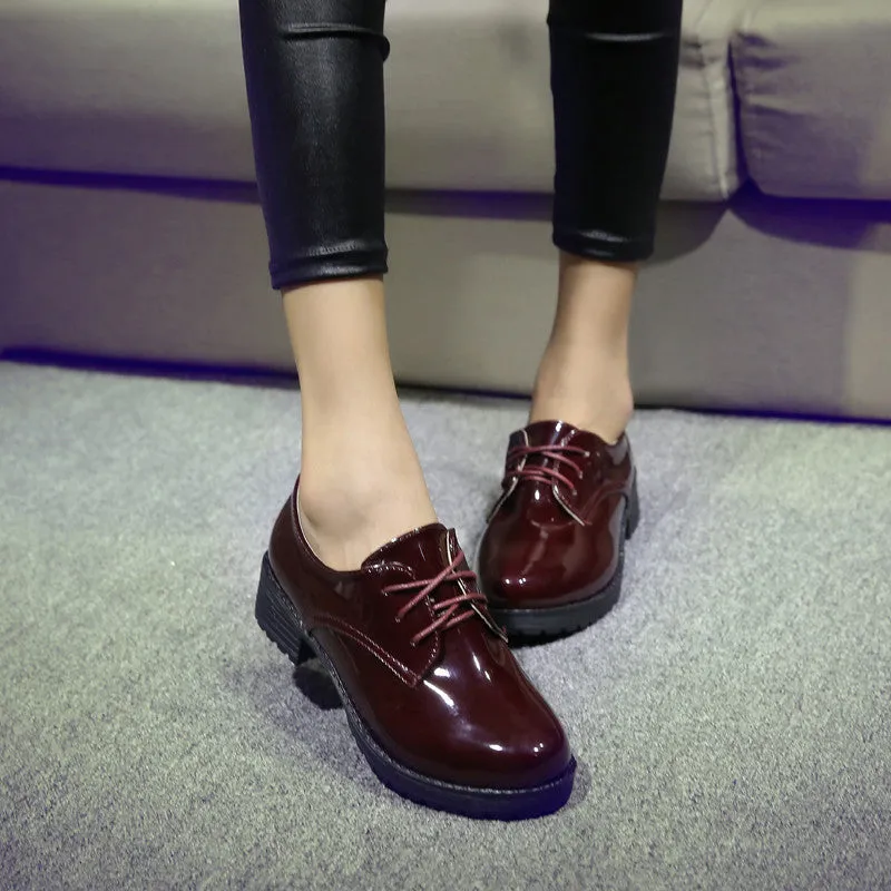 Women's Platform Autumn Retro Oxfords